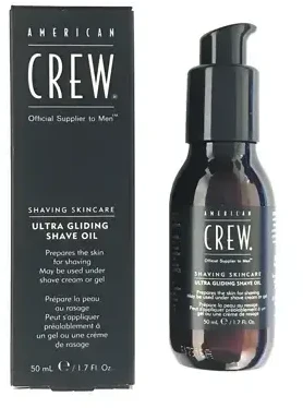 „American Crew“ skutimosi odos priežiūros itin gildinantis skutimosi aliejus, 50 ml