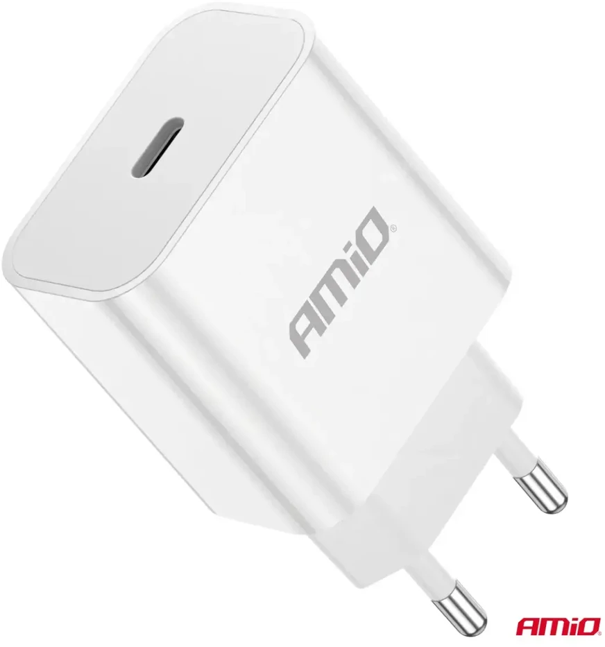 Sieninis įkroviklis USB-C 20W 230V AMIO-03891