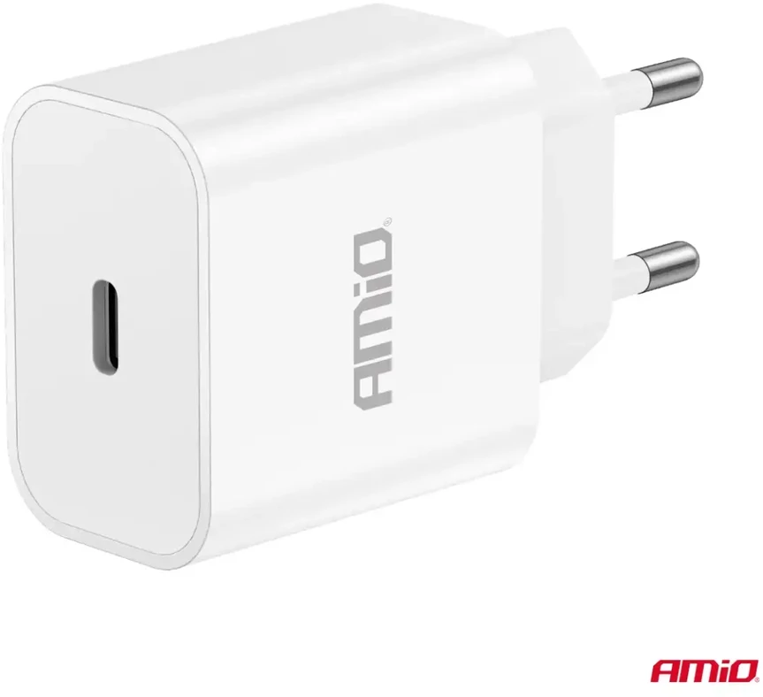 Sieninis įkroviklis USB-C 20W 230V AMIO-03891