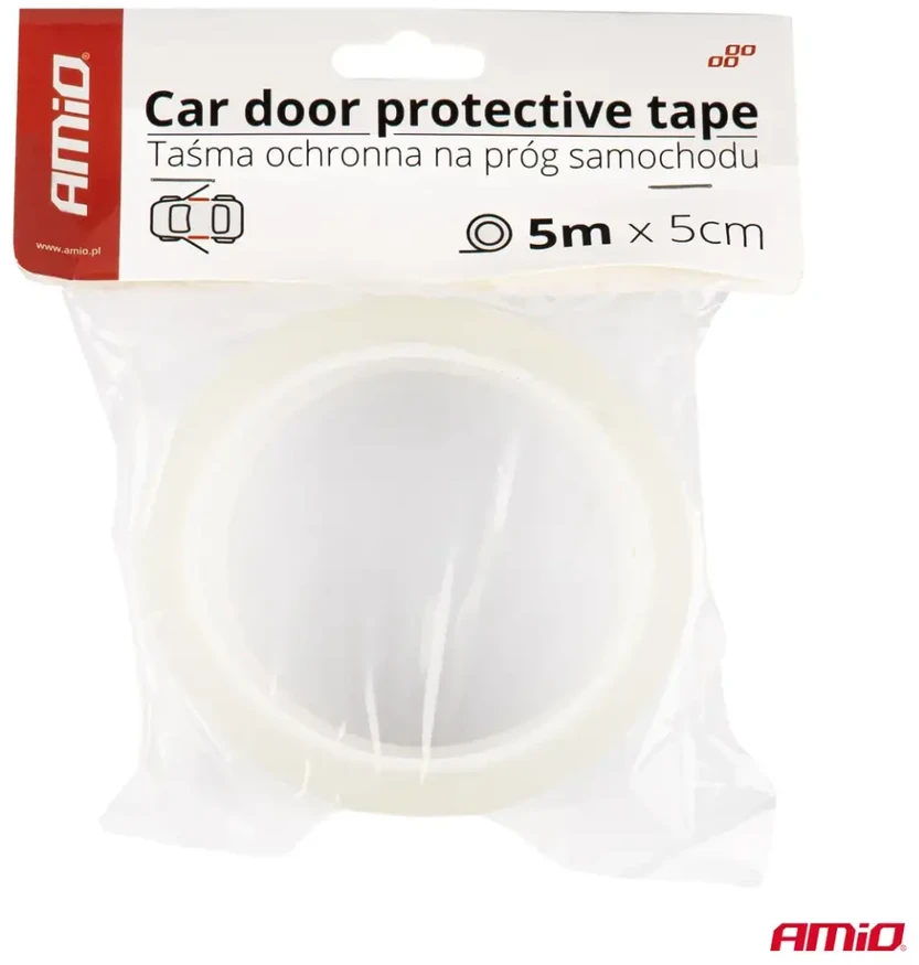 Automobilio slenksčio apsauginė juosta skaidri 5m x 5cm amio-03105