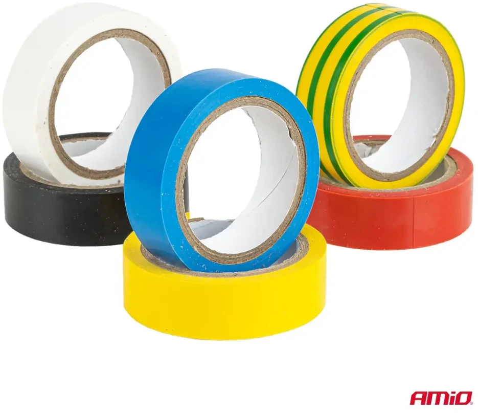 Izoliacinės juostos rinkinys - 6 vnt. 15 mm x 5 m amio-02609