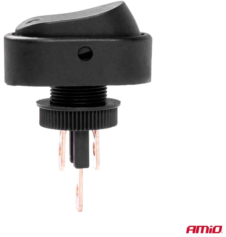 Elipsinis jungiklis su geltonu apšvietimu 12/24V max 30A ON/OFF AMIO-03088