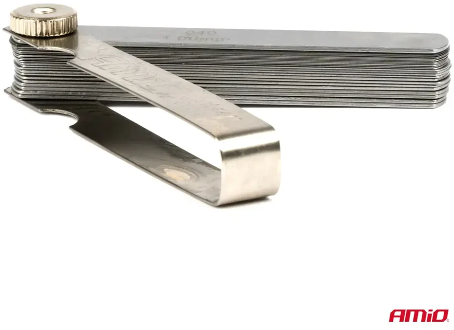 Tarpų matuoklis 0,02–1 mm, 32 lapeliai, 89 mm, AMIO-03287