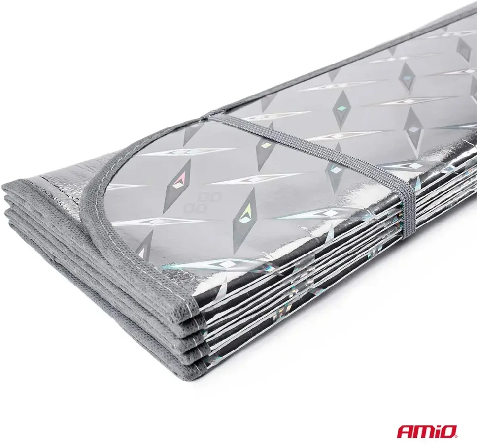 Sulankstoma saulės uždanga automobiliui 145x70 cm AMIO-02908