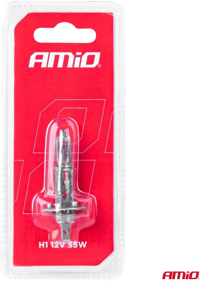 Halogeninė lemputė h1 12v 55w 1vnt. blisterinėje pakuotėje amio-03358