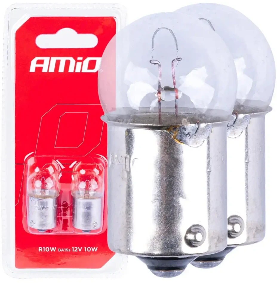 Halogeninės lemputės R10W BA15S 12V 2vnt. blisterinėje pakuotėje amio-03350