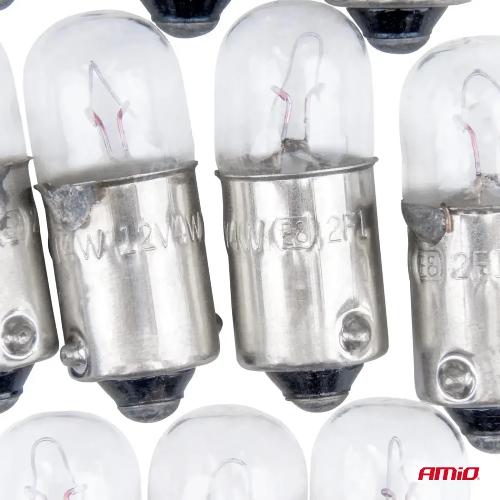 Halogeninės lemputės T4W 12V 4W BA9S 10 vnt. amio-03370