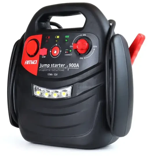 Projektorius Paleidimo įrenginys jump starter booster 4in1 12V 17Ah 900A amio-05126
