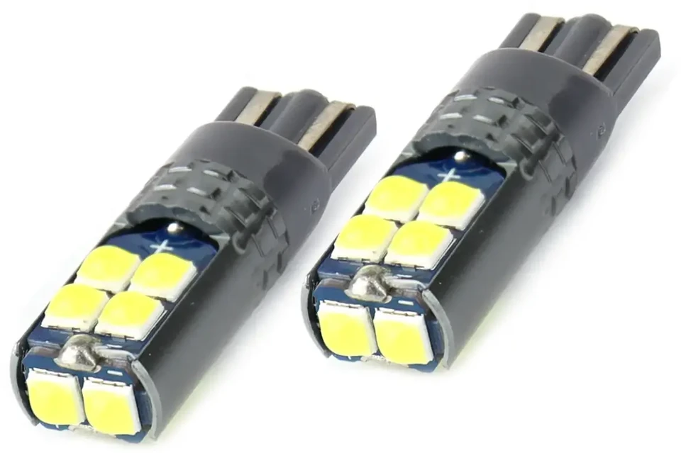 Amio LED CANBUS 10SMD 3030 T10 W5W balta 12V/24V