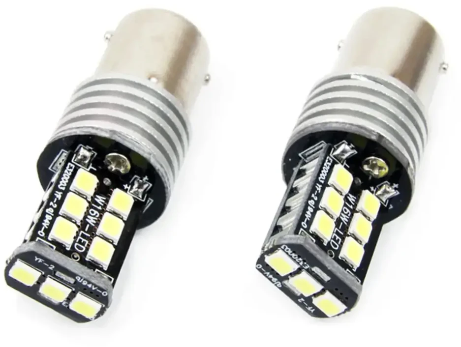 Amio LED CANBUS 2835 15SMD 1156 BA15S P21W R10W R5W balta 12V/24V