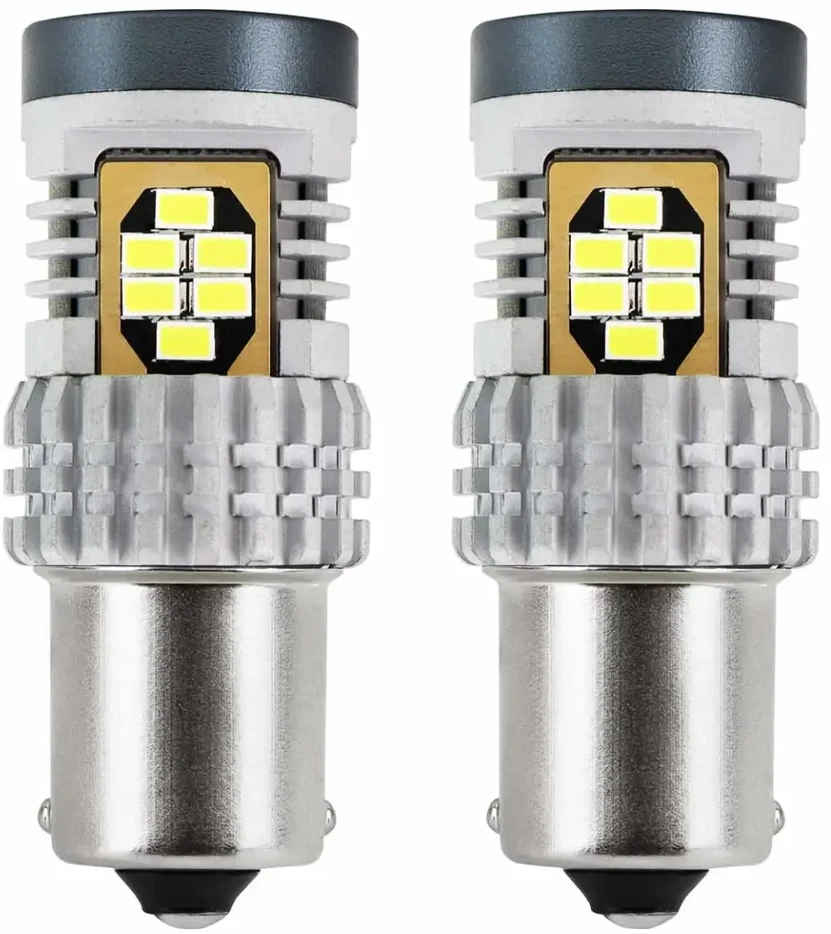 Amio LED CANBUS 3020 24SMD 1156 BA15S P21W R10W R5W baltas 12V/24V