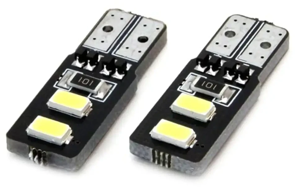 Amio 01630 LED Canbus 4SMD 5730 T10 (W5W) baltos 2 vnt.