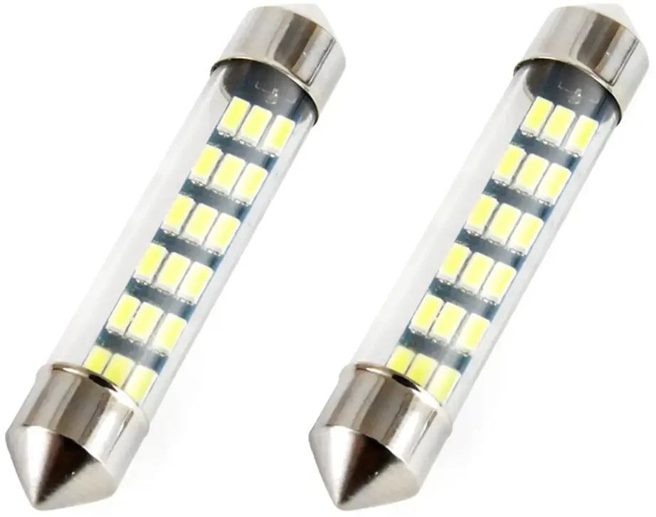 Amio Led lemputės 2 vnt, 18SMD, C5W, 41mm, 12V