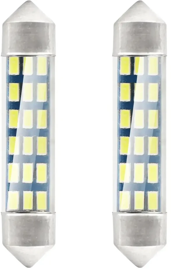 Amio Led lemputės 2 vnt, 18SMD, C5W, 41mm, 12V
