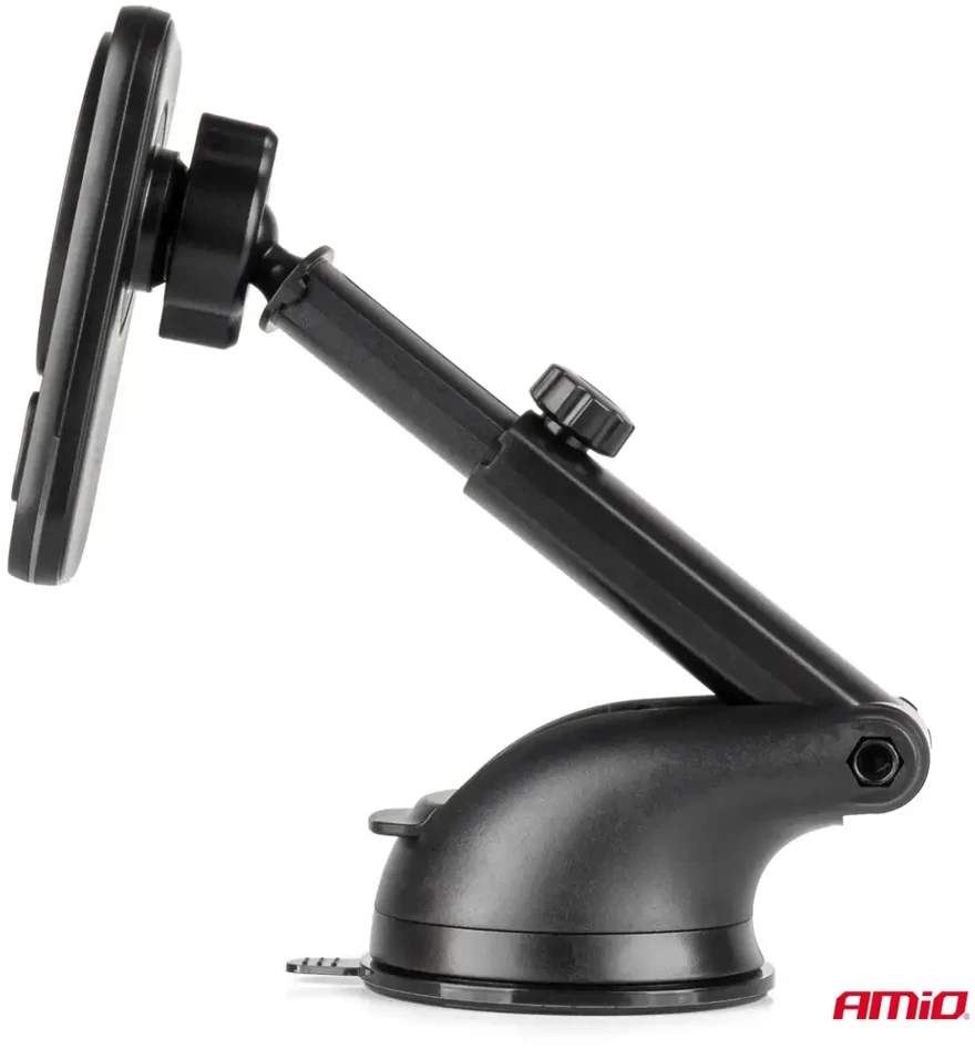 Magnetinis belaidis automobilinis įkroviklis Qi2 15W – prie lango/prietaisų skydelio AMIO-04181