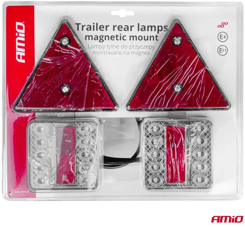 LED žibintų komplektas magnetinei priekabai amio-02140