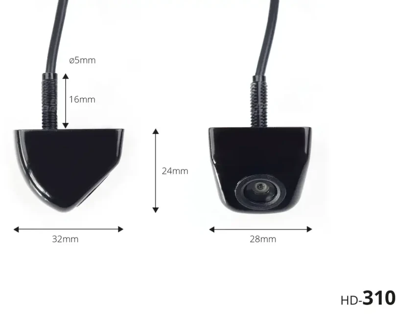 Amio Parkavimo pagalbos sistema 4,3 TFT02 su FLIP-UP CAM-310 kamera, 4 juodi jutikliai 22 mm