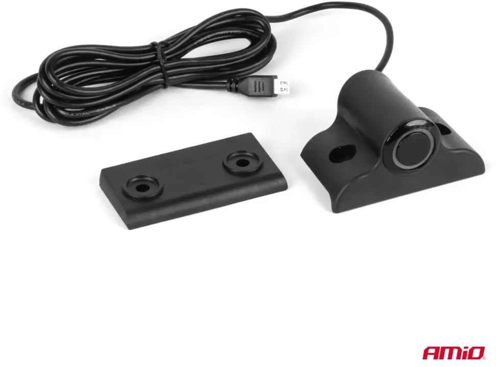 Parkavimo pagalbos sistema MAX LED, 4 juodi jutikliai 19 mm, sunkvežimiams AMIO-02292