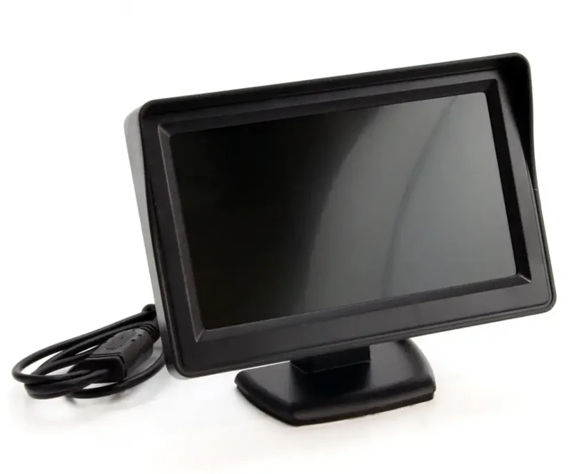 Amio Parkavimo jutiklių rinkinys TFT01 4,3" su HD 315 LED kamera, 4 juodi jutikliai 22 mm