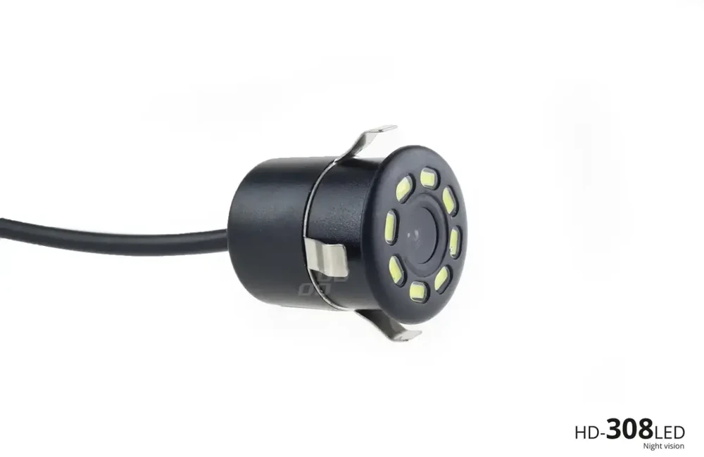 Amio Parkavimo jutiklių rinkinys TFT01 4,3" su HD 315 LED kamera, 4 juodi jutikliai 22 mm