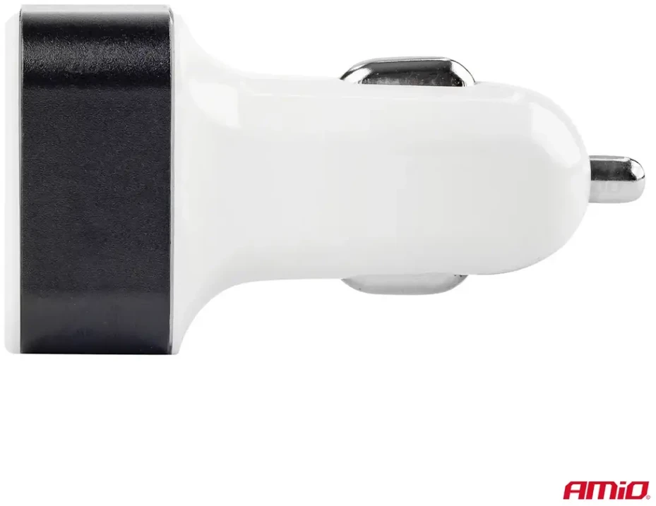 Amio Automobilinis telefono įkroviklis 3xUSB baltas PCH-03