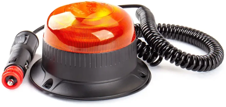 LED įspėjamoji lempa su magnetu W21ml R65 R10 18LED 12/24V IP56 AMIO-02924