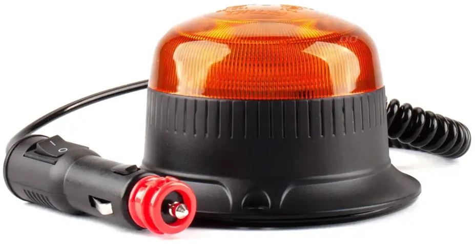 LED įspėjamoji lempa su magnetu W21ml R65 R10 18LED 12/24V IP56 AMIO-02924