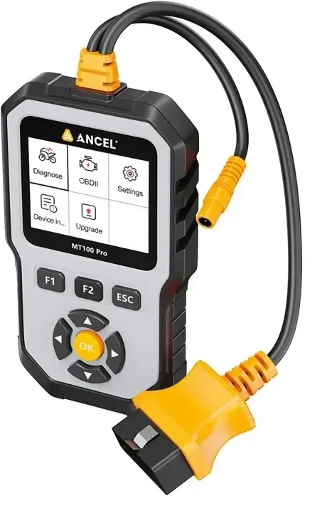 Motociklų Diagnostikos Skaitytuvas - ANCEL MT100 PRO, Skirtas Hero Honda Kymco Suzuki Sym Yamaha, ABS OBDII USB, 8–18 V DC