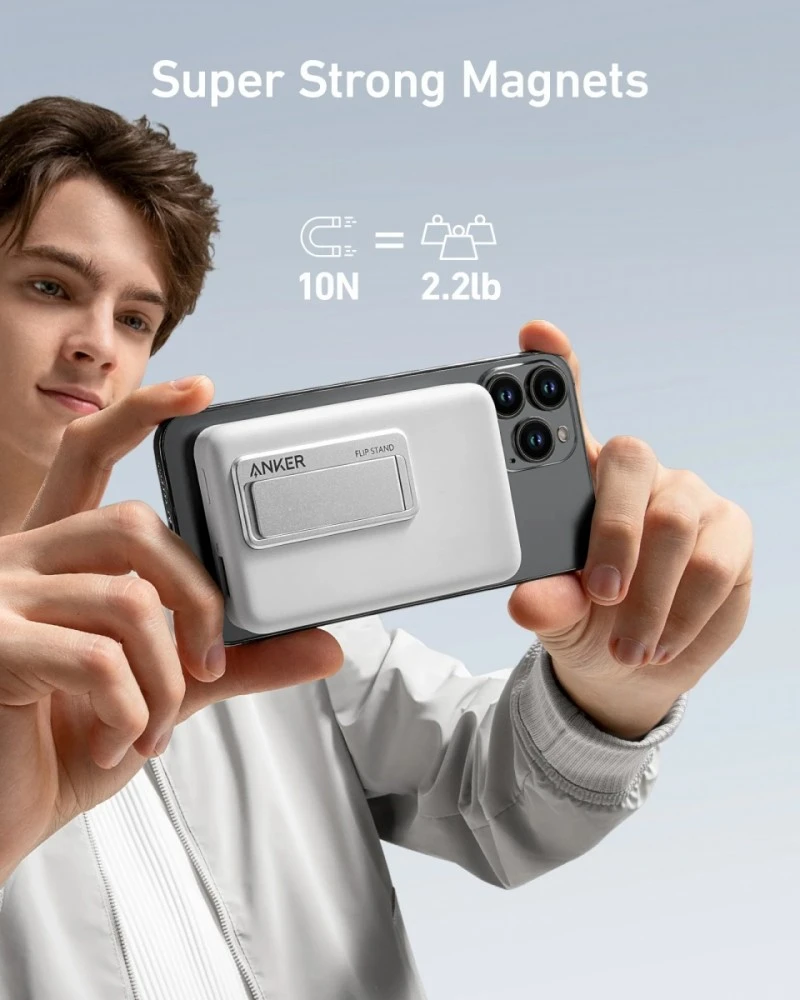 Išorinė Baterija - Anker MagGo 10000mAh 15W, Balta