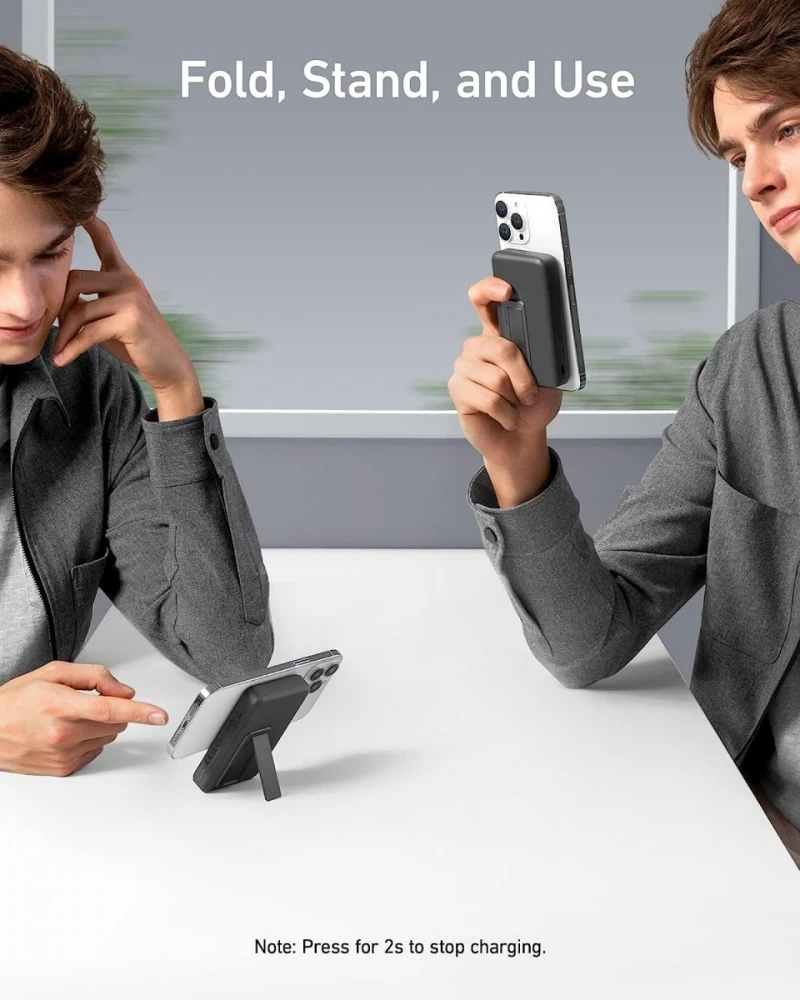 „Anker 633“ magnetinė belaidė išorinė baterija su 27 W USB C prievadu | A1654G11 | 10000 mAh | Juodas