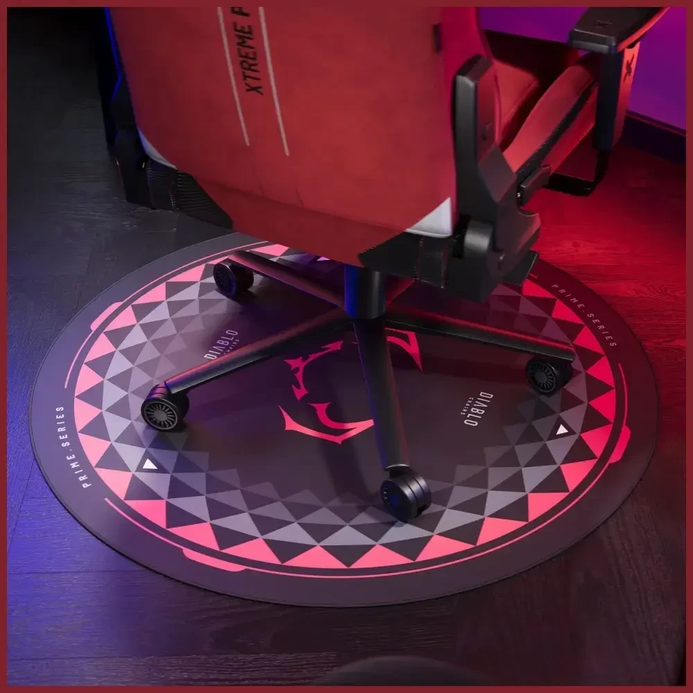 Diablo Chairs neslystantis žaidimų kėdės kilimėlis juodos ir raudonos spalvos