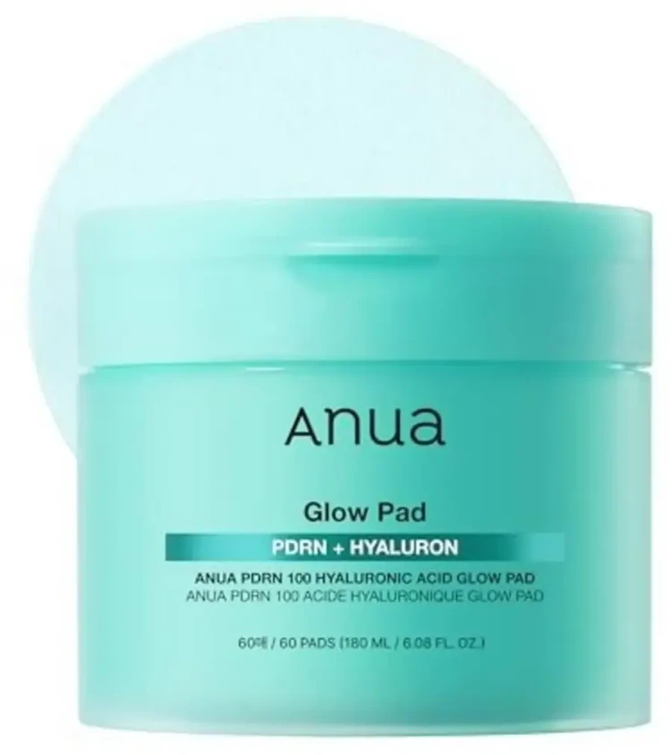 „Anua Glow Vegan Hydration“ – nulupamos pagalvėlės, skirtos naudoti ryte ir vakare. Toniko padeliai, 60 vnt.
