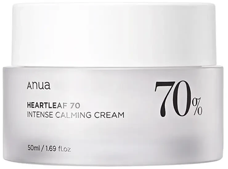 Anua Heartleaf 70 + Ceremide Intense Calming Kreminis veido kremas, 50 ml