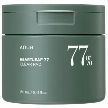 Anua Heartleaf 77 Clear Pad Švelniai valantys ir raminamieji tonerio padeliai, 70 vnt