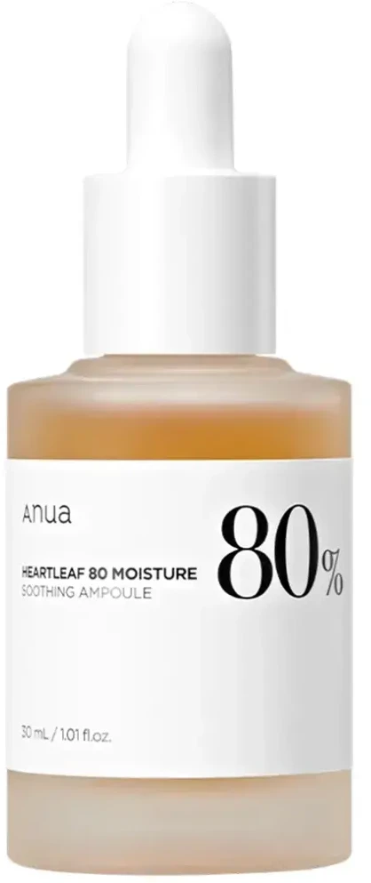 Anua Heartleaf 80% Moisture Soothing Ampoule Raminamasis serumas, 30 ml