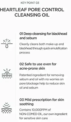 Anua Heartleaf Pore Control Cleansing Oil Valomasis veido aliejus, 200 ml