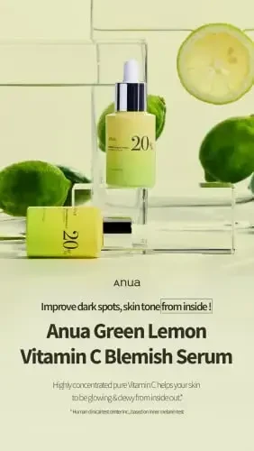 Anua Žalias citrinų ir vitamino C 20 % serumas veidui nuo spuogų, 20 ml