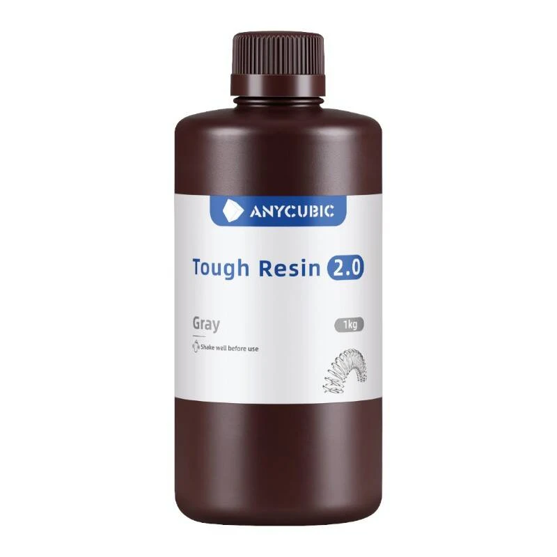 AnyCubic Tough Resin 2.0 pilkos spalvos 1 kg butelis