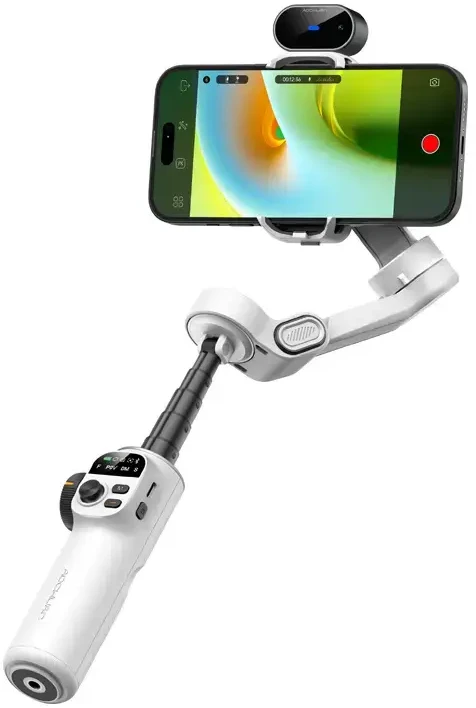 AOCHUAN X2 stabilizatorius su dirbtinio intelekto jutikliu (Baltas)