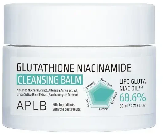 APLB Glutathione Niacinamide Cleansing Balm valomasis balzamas veidui, 80 ml
