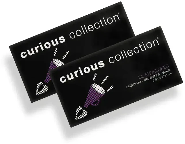 Dekoratyviniai vokai Curious Raudona Lacquer, C65, 110x220mm, 120g, 20vnt