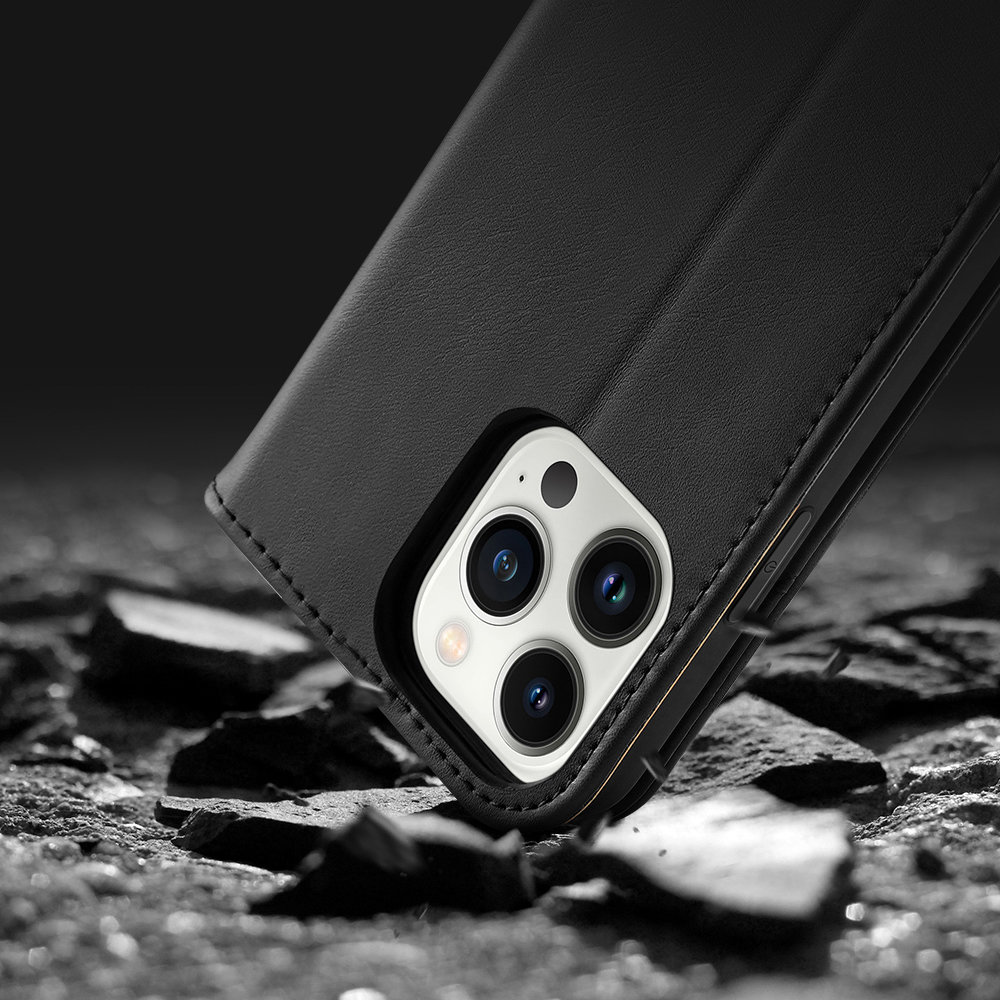 Dux Ducis LEADER LEADER piniginės dėklas HIVO, skirtas IPHONE 15 Pro ruda