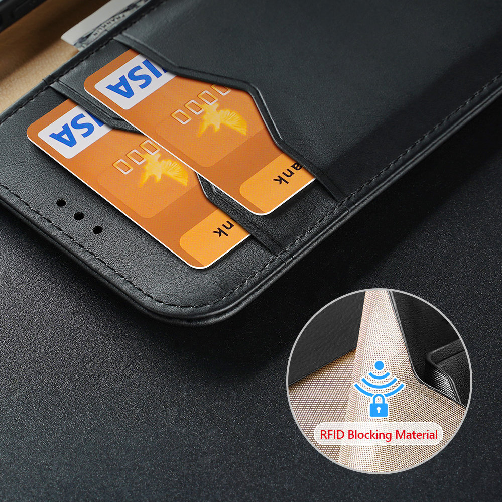 Dux Ducis Hivo Apple iPhone 15 Plus wallet RFID blocking - dėklas telefonui rudos spalvos