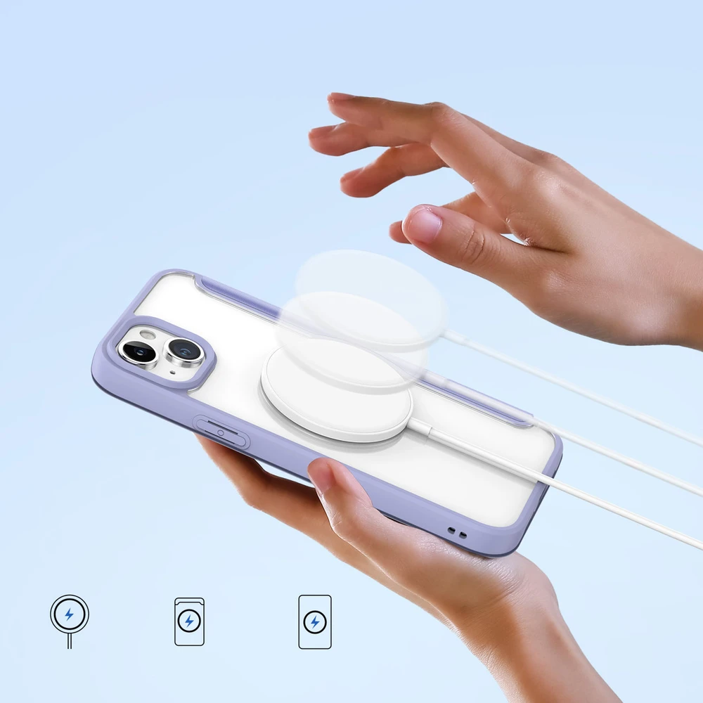 Dėklas Dux Ducis Skin X Pro Apple iPhone 15 Plus violetinis