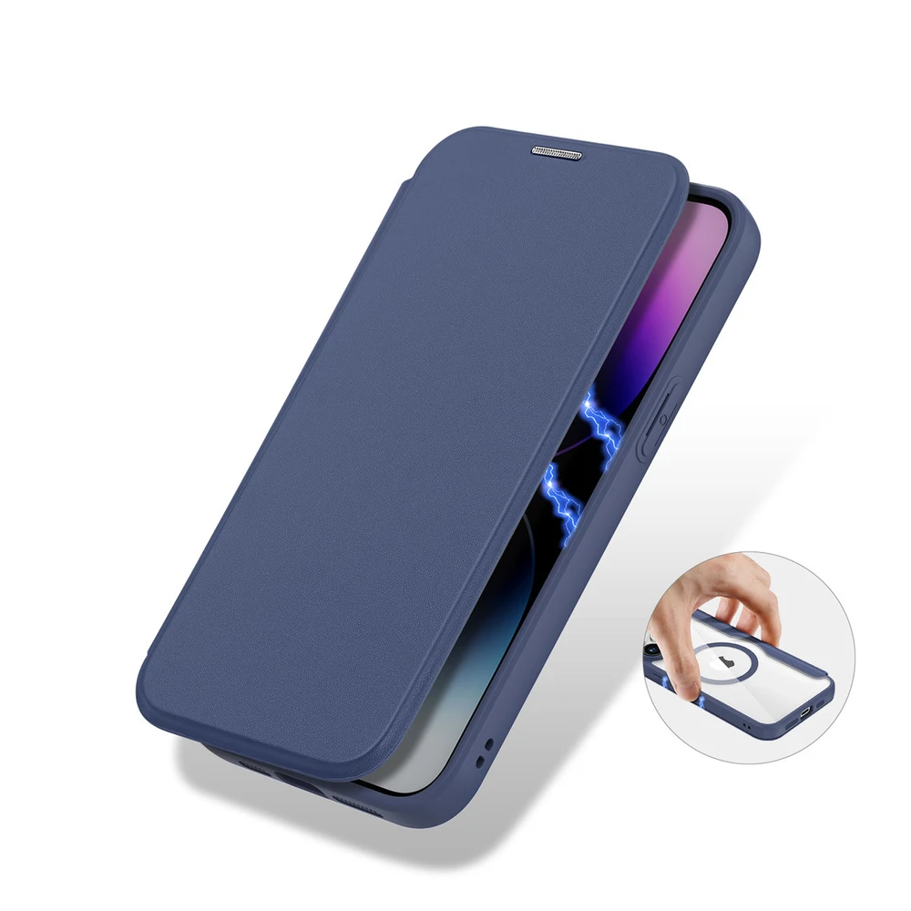 Dėklas Dux Ducis Skin X Pro Apple iPhone 15 Pro Max mėlynas