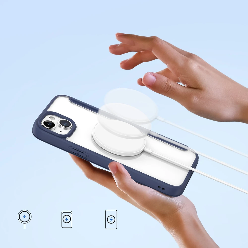 Dėklas Dux Ducis Skin X Pro Apple iPhone 15 Plus mėlynas