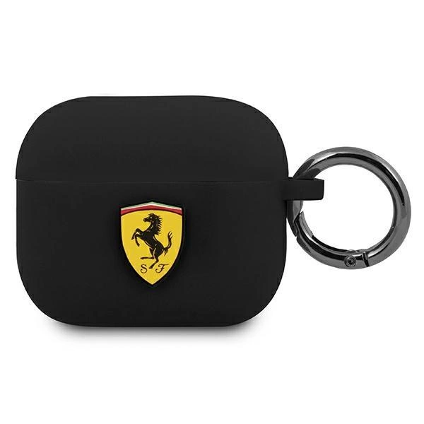 Ferrari FEA3SILBK AirPods 3 dangtelis juodas/juodas silikoninis