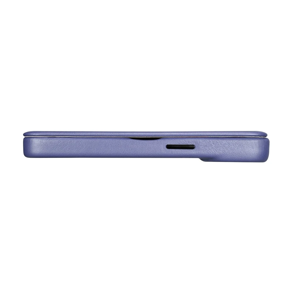 iCarer CE Premium Leather Apple iPhone 14 Pro Magnetic atverčiamas Leather MagSafe Light dėklas telefonui violetinės spalvos (WMI14220714-LP)
