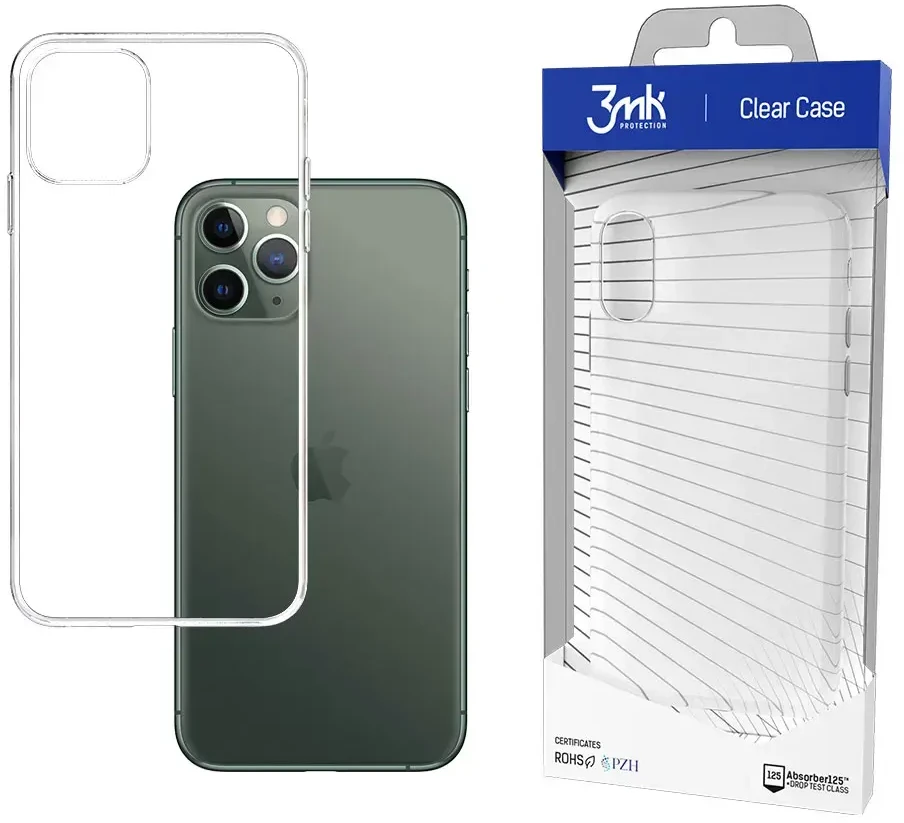 Dėklas 3MK skaidraus dėklo galinis dangtelis, Apple, iPhone XI Pro, TPU, skaidrus