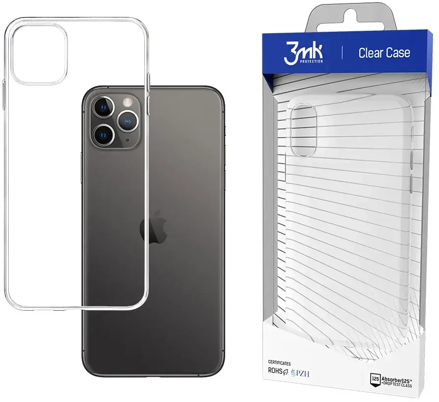 Dėklas 3MK skaidraus dėklo galinis dangtelis, Apple, iPhone XI Pro Max, TPU, skaidrus